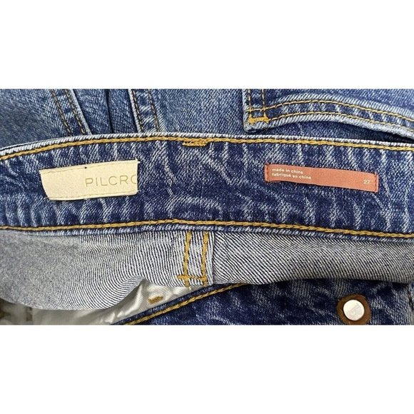 Pilcro And The Letterpress Women’s The Vintage Straight Jeans Distressed Blue 27 - Picture 6 of 8